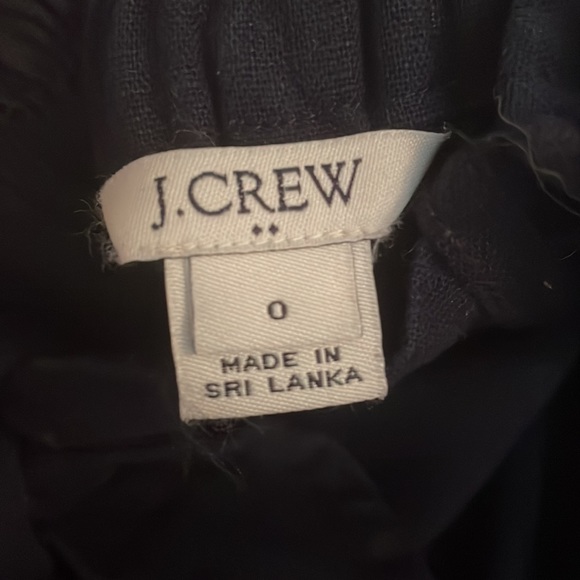 Jcrew Navy Blue Linen Pants size 0 - Picture 3 of 4